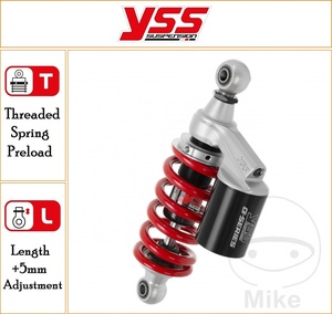 YSS 240 mm Standard Rear Mono Gas Shock With Piggy Back Reservoir Eco Line