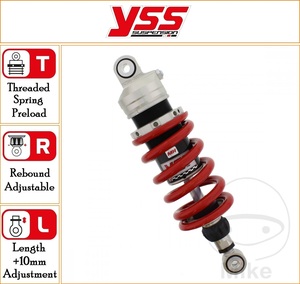 YSS 305 mm Standard Rear Mono Emulsion Gas Shock Top Line