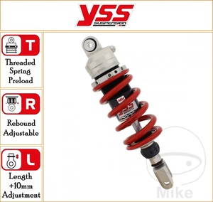 YSS 310 mm 10 mm Higher Rear Mono Emulsion Gas Shock Top Line