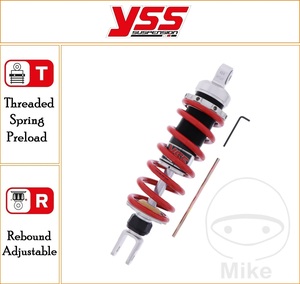 YSS 320 mm 10 mm Lower Rear Mono Emulsion Gas Shock Top Line