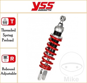YSS 395 mm 15 mm Lower Rear Mono Emulsion Gas Shock Top Line