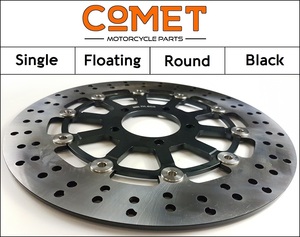 Front Comet RF Series Round Black Brake Disc