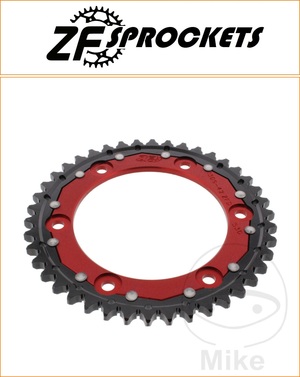 ZF 42 Tooth Red Dual Rear Sprocket