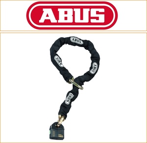 ABUS GRANIT Power Chain and lock 37RK/80 Padlock 14KS/120cm Black Loop Chain
