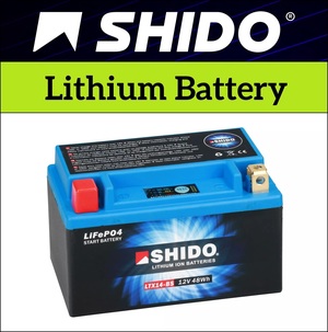 Shido Lithium 12v Motorcycle Battery