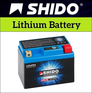 Shido Lithium 12v Motorcycle Battery