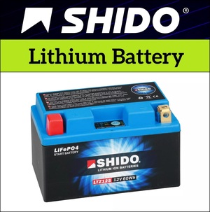 Shido Lithium 12v Motorcycle Battery