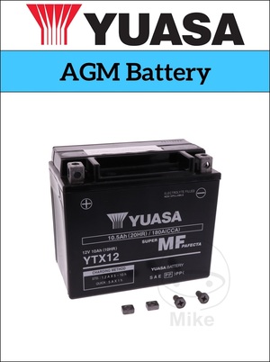 Yuasa AGM 12v Motorcycle Battery