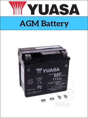 Yuasa AGM 12v Motorcycle Battery